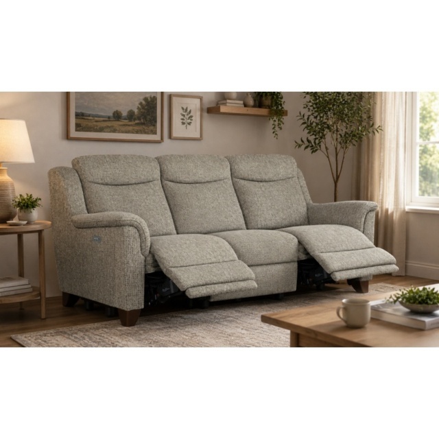Parker Knoll Manhattan 25 3 Seater Power Recliner Sofa Modular - Fabric Grade A - Double Power Plus - Without Heated Seats - image 1