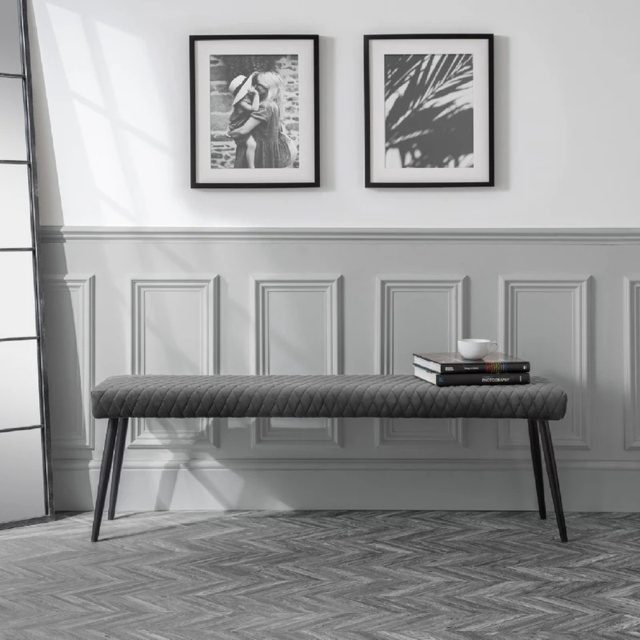 Julian Bowen Luxe Low Bench - Grey - image 1