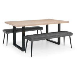Julian Bowen Luxe Low Bench - Grey - thumbnail 6