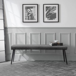 Julian Bowen Luxe Low Bench - Grey - thumbnail 1