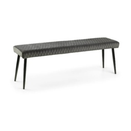 Julian Bowen Luxe Low Bench - Grey - thumbnail 2