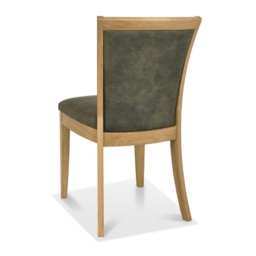 Jasper Oak Pair of Upholstered Dining Chairs - Mocha - thumbnail 4