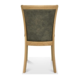 Jasper Oak Pair of Upholstered Dining Chairs - Mocha - thumbnail 5