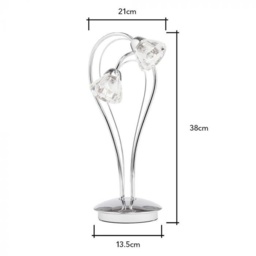 BHS Marianne Table Lamp - Chrome/Clear - thumbnail 4
