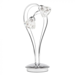 BHS Marianne Table Lamp - Chrome/Clear