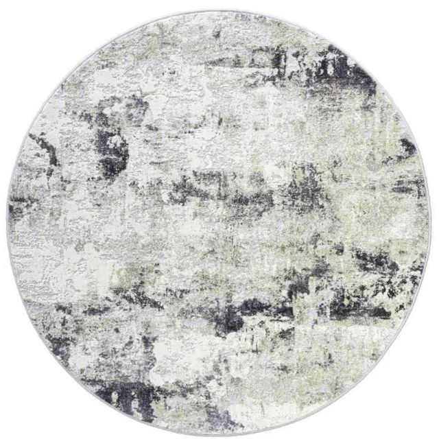 Mastercraft 52078/6626 Canyon Round Rug - Cream/Grey - 160cm Circle