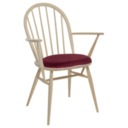 Ercol Windsor Upholstered Dining Armchair - Fabric Grade E