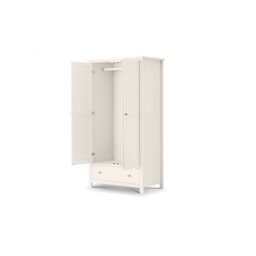Julian Bowen Maine 2 Door Combination Wardrobe - Surf White - thumbnail 3