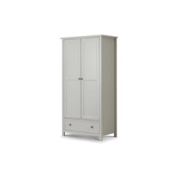 Julian Bowen Maine 2 Door Combination Wardrobe - Surf White - thumbnail 2