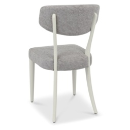 Delta Soft Grey Upholstered Back Dining Chair - Grey Lotus Fabric Pair - thumbnail 4