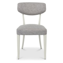 Delta Soft Grey Upholstered Back Dining Chair - Grey Lotus Fabric Pair - thumbnail 3