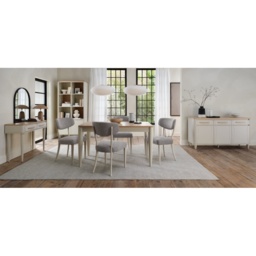Delta Soft Grey Upholstered Back Dining Chair - Grey Lotus Fabric Pair - thumbnail 6