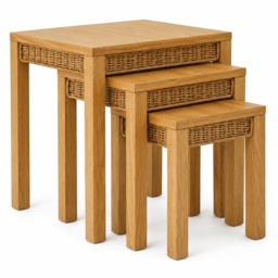 Daro Alexandra Nest Of 3 Tables Natural Wash