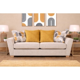 Taylor Pillow Back 3 Seater Sofa in Fabric - Grade SE - thumbnail 1