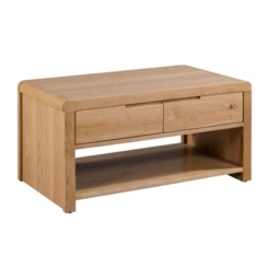 Julian Bowen Curve Rectangular Coffee Table - Oak - thumbnail 2