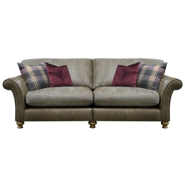 Milton 4 Seater Standard Back Sofa - Leather Grade C - image 1