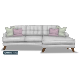 Reya Medium 3 Seater Chaise Sofa in Fabric - LHF - Fabric Grade A - thumbnail 4