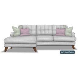 Reya Medium 3 Seater Chaise Sofa in Fabric - LHF - Fabric Grade A - thumbnail 3