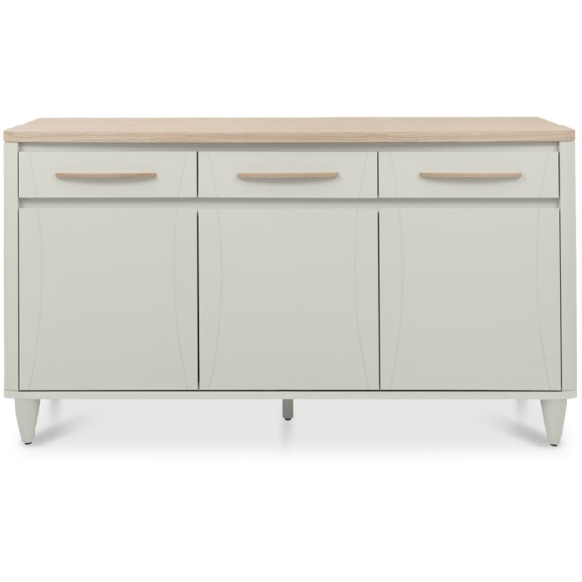Delta Scandi Oak and Soft Grey Wide Sideboard - image 1