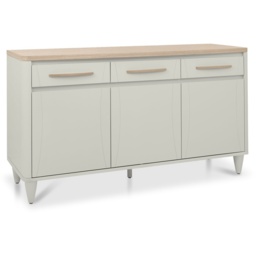 Delta Scandi Oak and Soft Grey Wide Sideboard - thumbnail 3