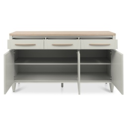 Delta Scandi Oak and Soft Grey Wide Sideboard - thumbnail 2