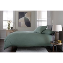 The Lyndon Company Tilly Texture Duvet Set - Green - Single - thumbnail 3