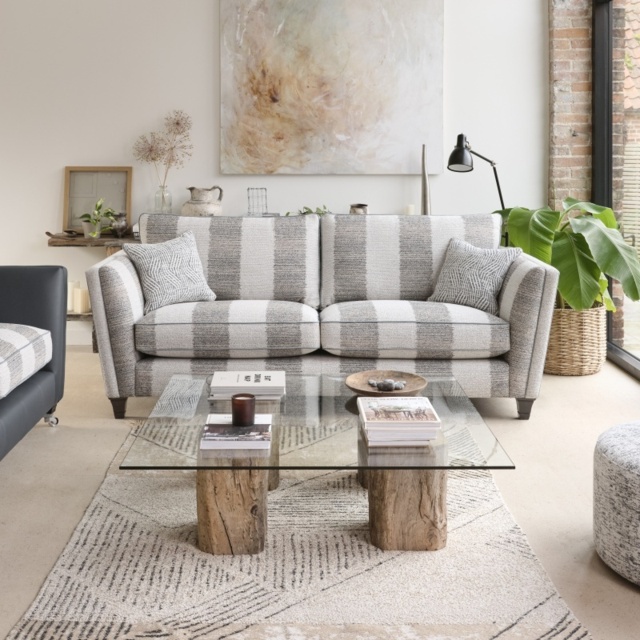 Parker Knoll Harlow Large 2 Seater Formal Back Fabric Sofa - Fabric Grade D - image 1