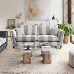 Parker Knoll Harlow Large 2 Seater Formal Back Fabric Sofa - Fabric Grade D
