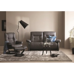 Stressless Mary 2 Seater Power Recliner Sofa With Upholstered Arms - Velaro Leather - thumbnail 1