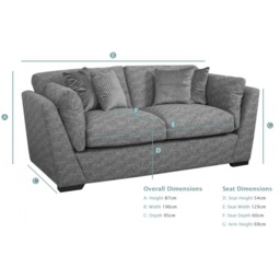 Phoebe 2 Seater Sofa - Fabric Grade D - thumbnail 6