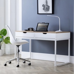Julian Bowen Erika Office Chair - White/Chrome - thumbnail 1