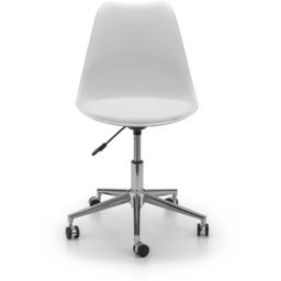 Julian Bowen Erika Office Chair - White/Chrome - thumbnail 3