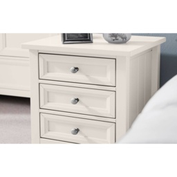 Julian Bowen Maine 3 Drawer Bedside Table - Dove Grey - thumbnail 3