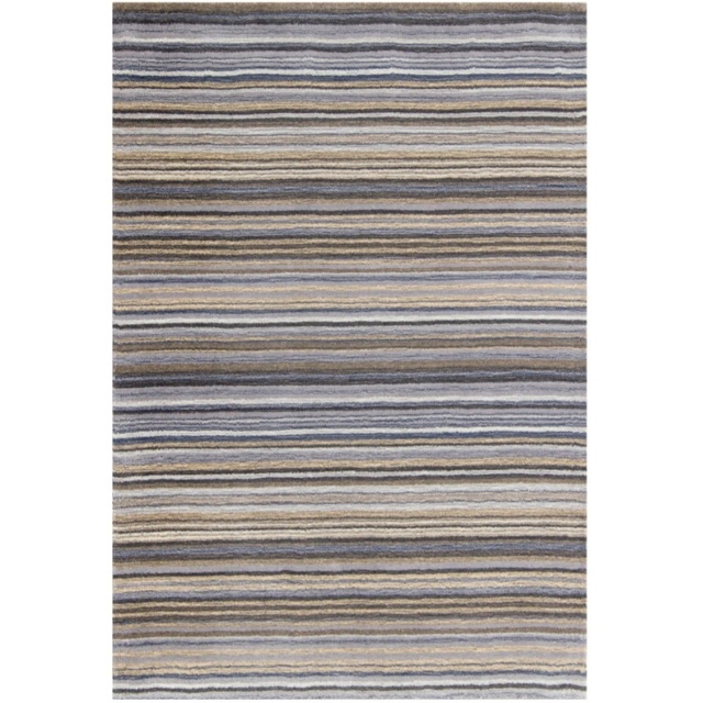 Melrose Carter Striped Wool Rug - Grey - 160cm x 230cm - image 1