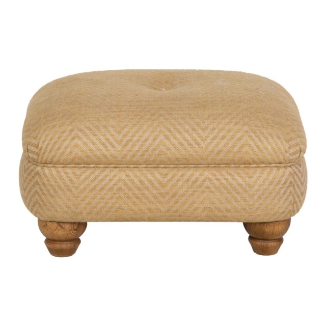 Wood Bros Old Charm Buttoned Accent Footstool - Palermo Leather - image 1