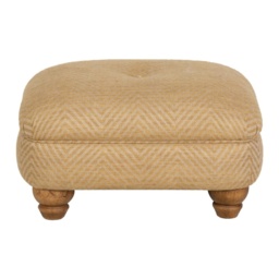 Wood Bros Old Charm Buttoned Accent Footstool - Palermo Leather