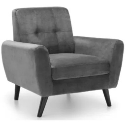 Julian Bowen Monza Chair - Dark Grey Velvet - thumbnail 3
