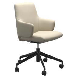 Stressless Laurel Low Back Home Office Chair With Arms - Fabric - thumbnail 3