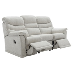 G Plan Malvern 3 Seater Recliner Sofa 3 Cushions - Leather Grade N - Single Power RHF - thumbnail 2
