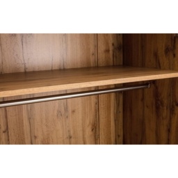 Julian Bowen Bali 2 Door 1 Drawer Wardrobe - Light Oak - thumbnail 7