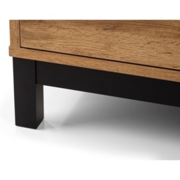 Julian Bowen Bali 2 Door 1 Drawer Wardrobe - Light Oak - thumbnail 6