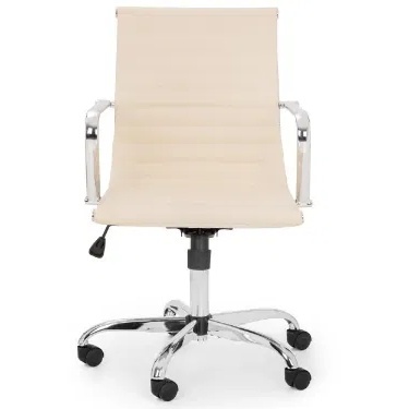 Julian Bowen Gio Office Chair - Ivory and Chrome - image 1