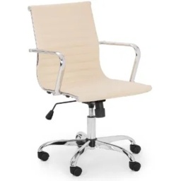 Julian Bowen Gio Office Chair - Ivory and Chrome - thumbnail 2