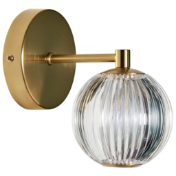 BHS Rimi Acrylic Ball Wall Light - Brass - thumbnail 2