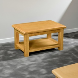 Ascot Rustic Oak Rectangular Coffee Table - thumbnail 2