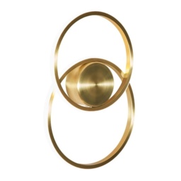 BHS Pei 2 Ring Ceiling/Wall Light - Brass - thumbnail 1