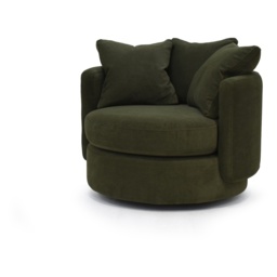 Vogue Williams Piccadilly Small Swivel Chair - Linen Look - thumbnail 3
