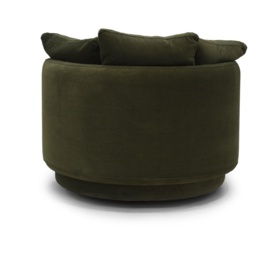 Vogue Williams Piccadilly Small Swivel Chair - Linen Look - thumbnail 4