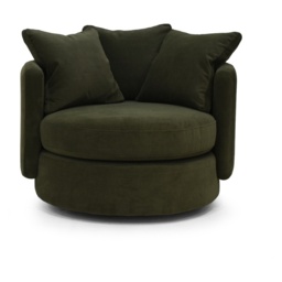 Vogue Williams Piccadilly Small Swivel Chair - Linen Look - thumbnail 2