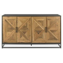 Vancouver Rustic Oak and Peppercorn Wide Sideboard - thumbnail 2